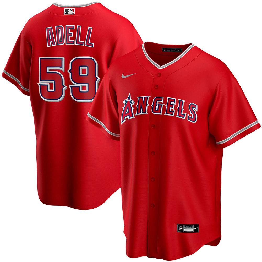 Youth Los Angeles Angels  Jo Adell Cool Base Replica Jersey Red