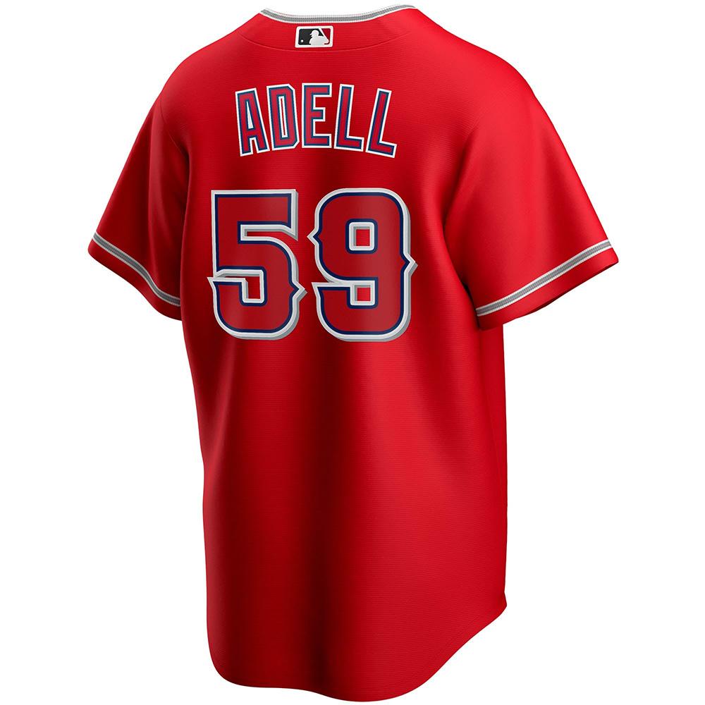 Youth Los Angeles Angels  Jo Adell Cool Base Replica Jersey Red